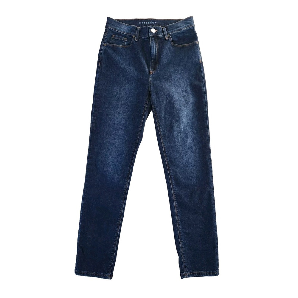 Mott & Bow Mom‎ Jeans Women's Size 28x28 Blue Denim High Rise Stretch